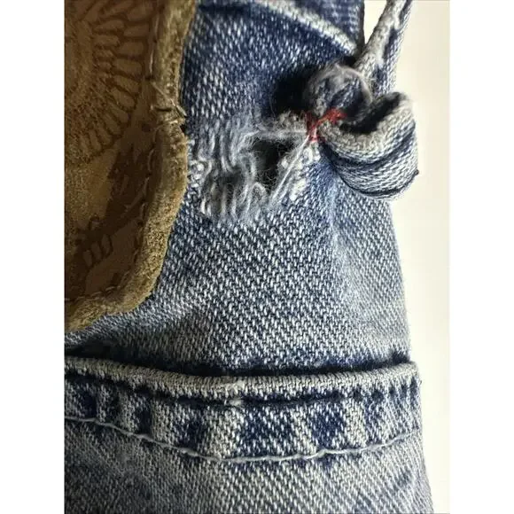 Ripped RARE Vintage Akademiks Printed baggy relaxed jeans 36